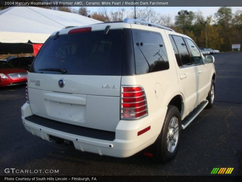 Ceramic White Pearl / Medium Dark Parchment 2004 Mercury Mountaineer V8 Premier AWD