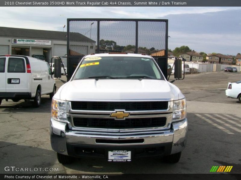 Summit White / Dark Titanium 2010 Chevrolet Silverado 3500HD Work Truck Regular Cab 4x4 Chassis