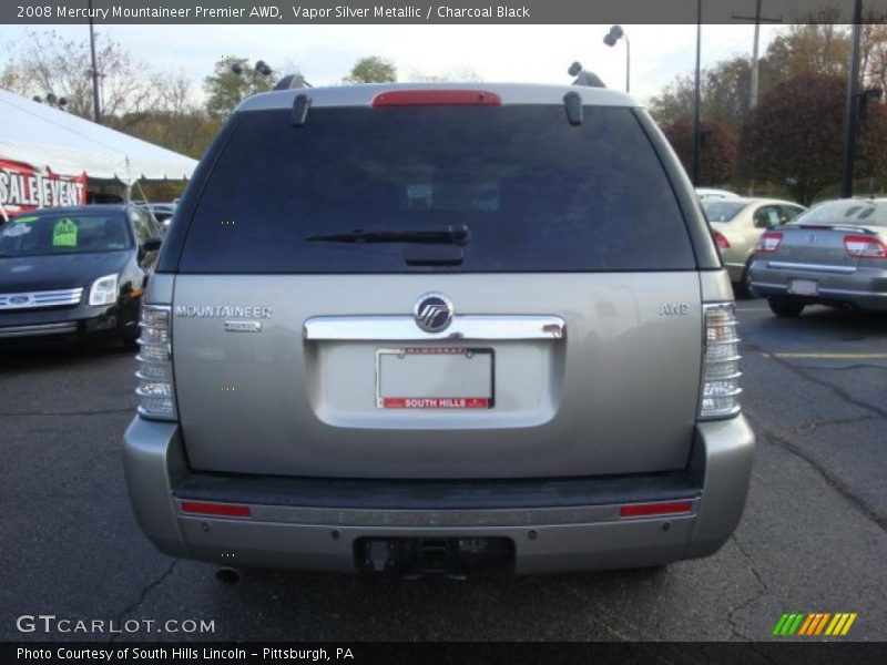 Vapor Silver Metallic / Charcoal Black 2008 Mercury Mountaineer Premier AWD