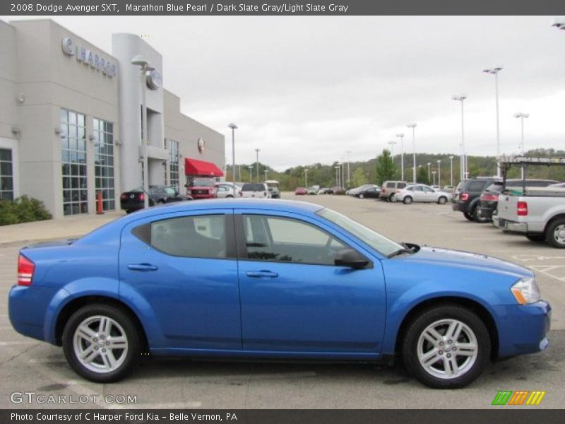 Marathon Blue Pearl / Dark Slate Gray/Light Slate Gray 2008 Dodge Avenger SXT