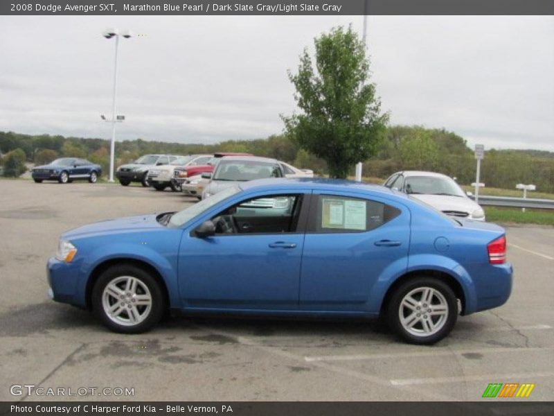 Marathon Blue Pearl / Dark Slate Gray/Light Slate Gray 2008 Dodge Avenger SXT