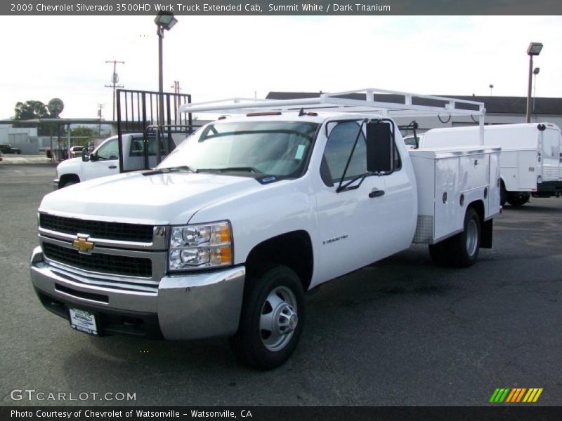 Summit White / Dark Titanium 2009 Chevrolet Silverado 3500HD Work Truck Extended Cab