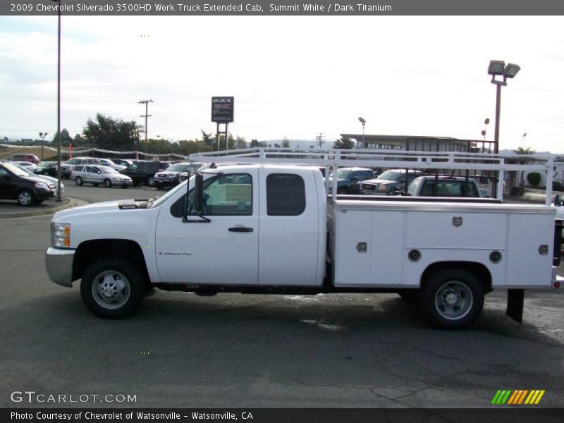 Summit White / Dark Titanium 2009 Chevrolet Silverado 3500HD Work Truck Extended Cab