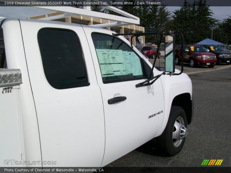 Summit White / Dark Titanium 2009 Chevrolet Silverado 3500HD Work Truck Extended Cab