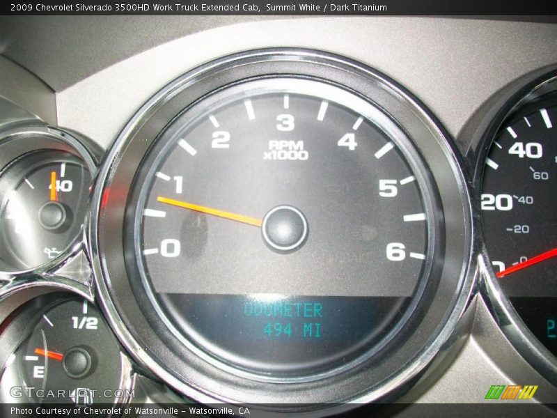 Summit White / Dark Titanium 2009 Chevrolet Silverado 3500HD Work Truck Extended Cab