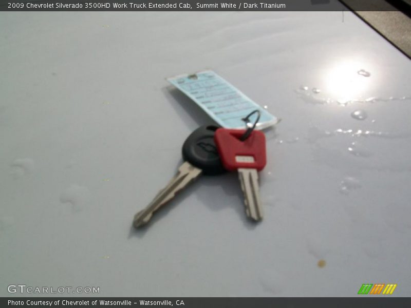 Summit White / Dark Titanium 2009 Chevrolet Silverado 3500HD Work Truck Extended Cab