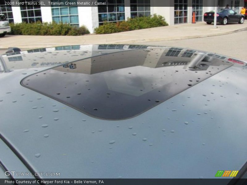 Titanium Green Metallic / Camel 2008 Ford Taurus SEL