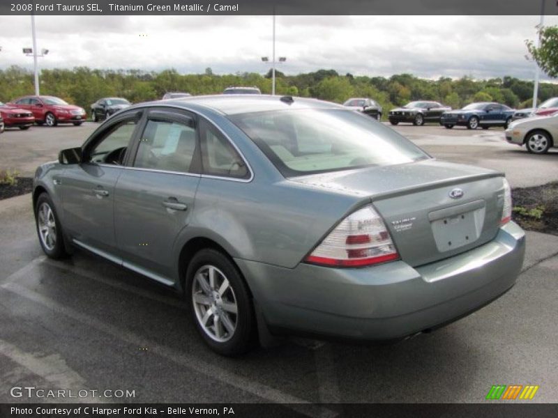 Titanium Green Metallic / Camel 2008 Ford Taurus SEL