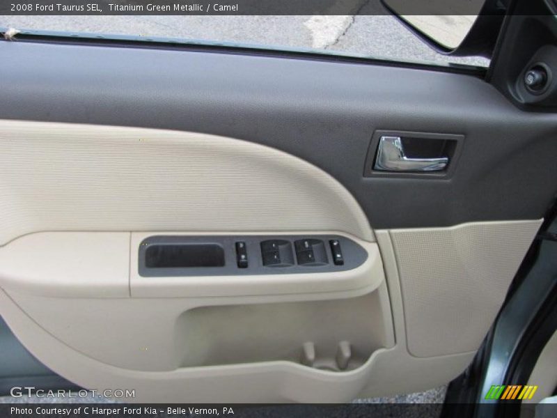 Titanium Green Metallic / Camel 2008 Ford Taurus SEL