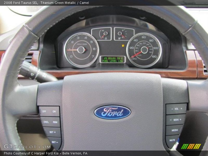 Titanium Green Metallic / Camel 2008 Ford Taurus SEL