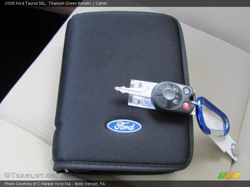 Titanium Green Metallic / Camel 2008 Ford Taurus SEL
