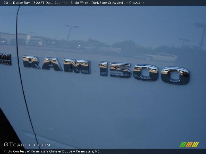 Bright White / Dark Slate Gray/Medium Graystone 2011 Dodge Ram 1500 ST Quad Cab 4x4