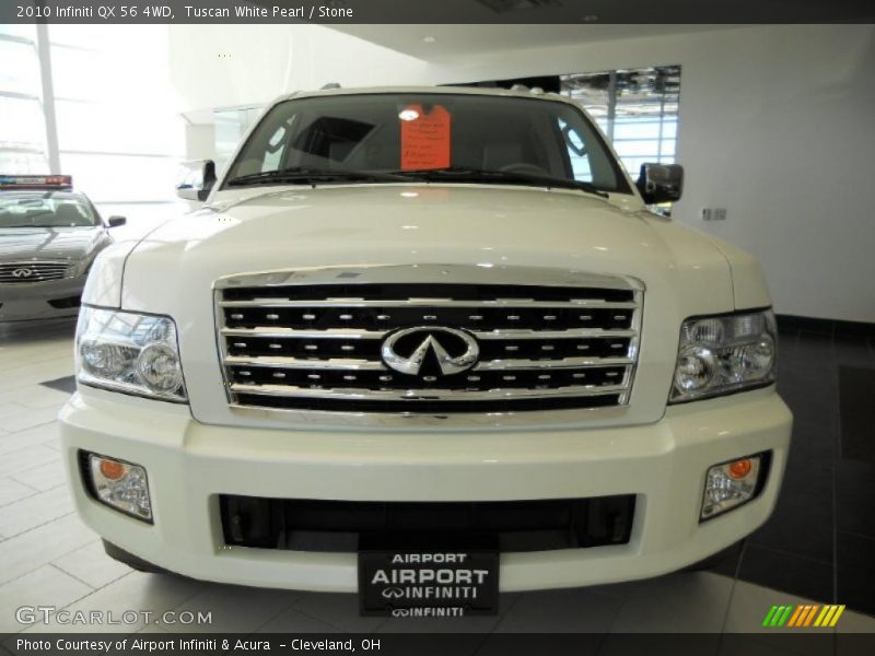 Tuscan White Pearl / Stone 2010 Infiniti QX 56 4WD