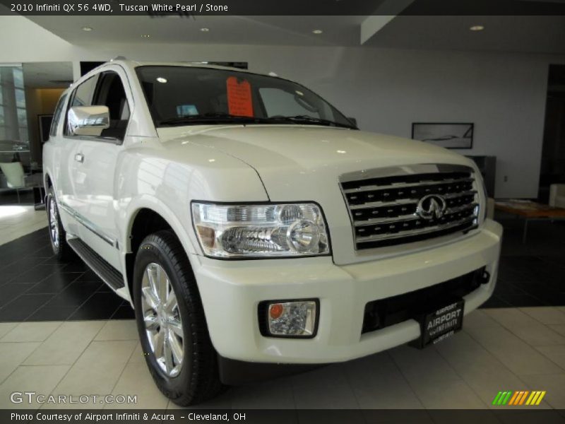 Tuscan White Pearl / Stone 2010 Infiniti QX 56 4WD