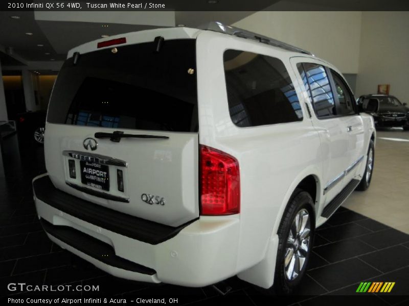 Tuscan White Pearl / Stone 2010 Infiniti QX 56 4WD
