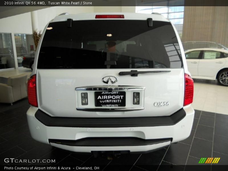 Tuscan White Pearl / Stone 2010 Infiniti QX 56 4WD