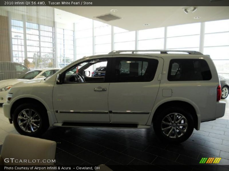 Tuscan White Pearl / Stone 2010 Infiniti QX 56 4WD