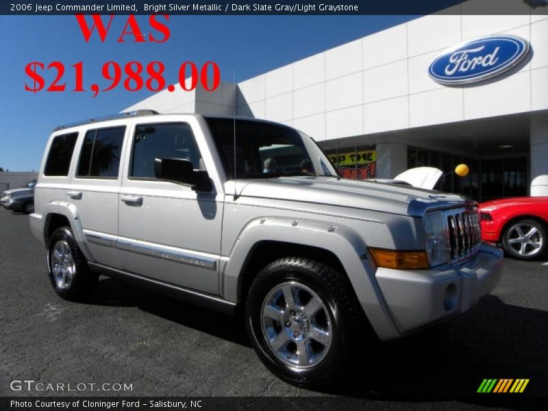 Bright Silver Metallic / Dark Slate Gray/Light Graystone 2006 Jeep Commander Limited
