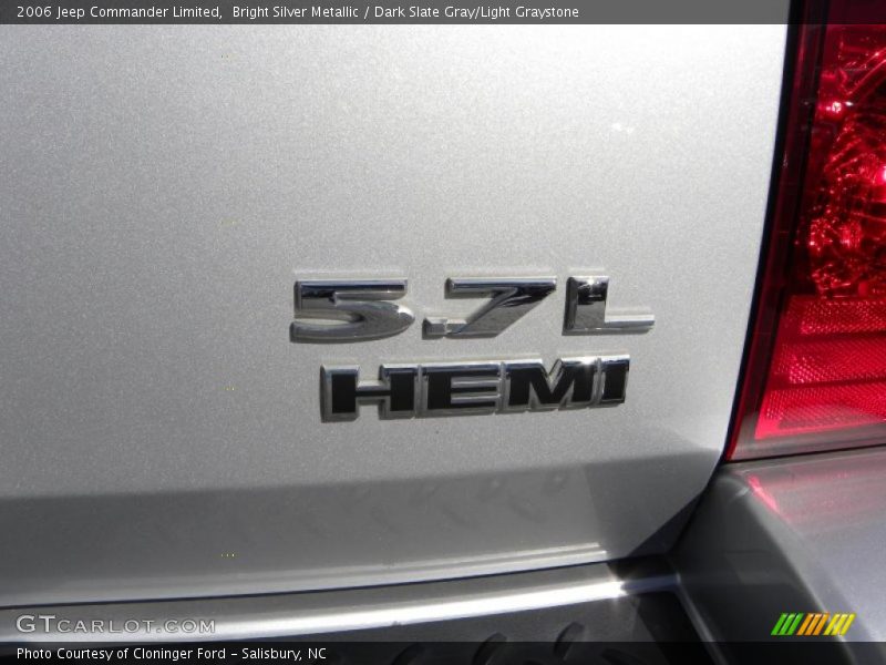 Bright Silver Metallic / Dark Slate Gray/Light Graystone 2006 Jeep Commander Limited