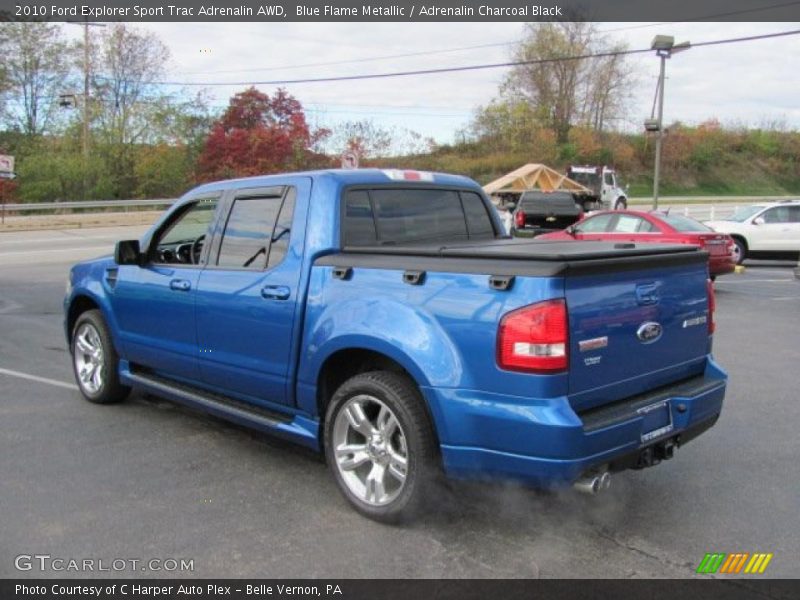 Blue Flame Metallic / Adrenalin Charcoal Black 2010 Ford Explorer Sport Trac Adrenalin AWD