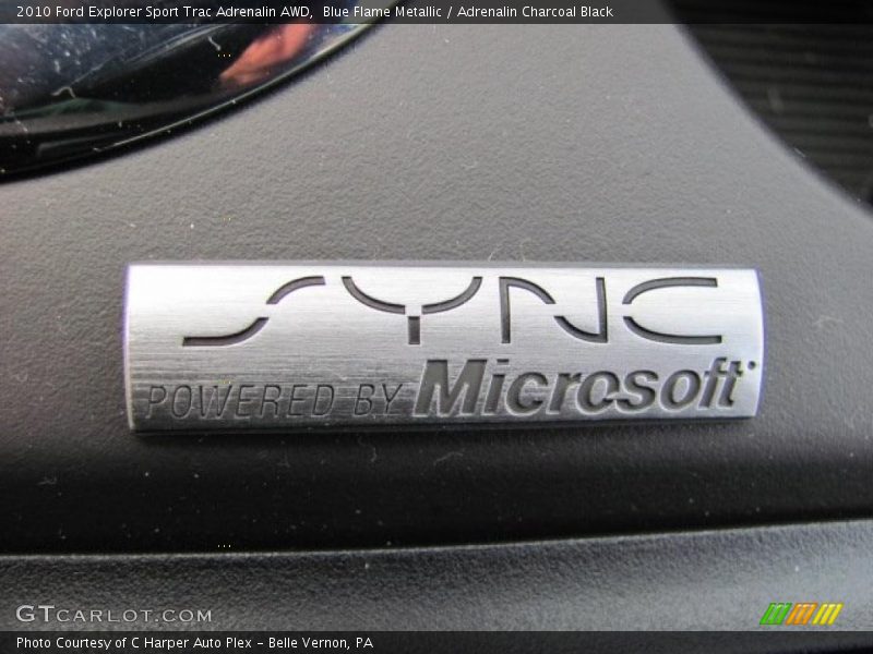 Blue Flame Metallic / Adrenalin Charcoal Black 2010 Ford Explorer Sport Trac Adrenalin AWD