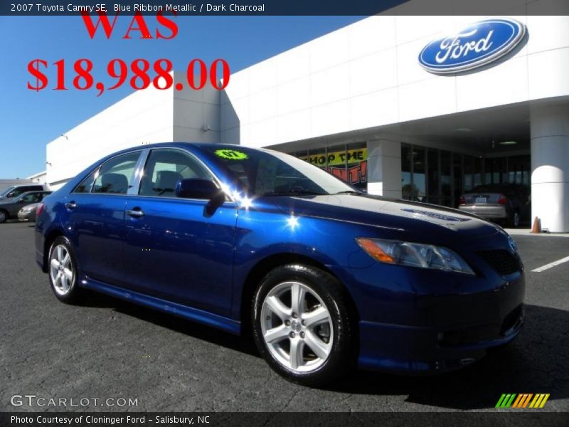 Blue Ribbon Metallic / Dark Charcoal 2007 Toyota Camry SE