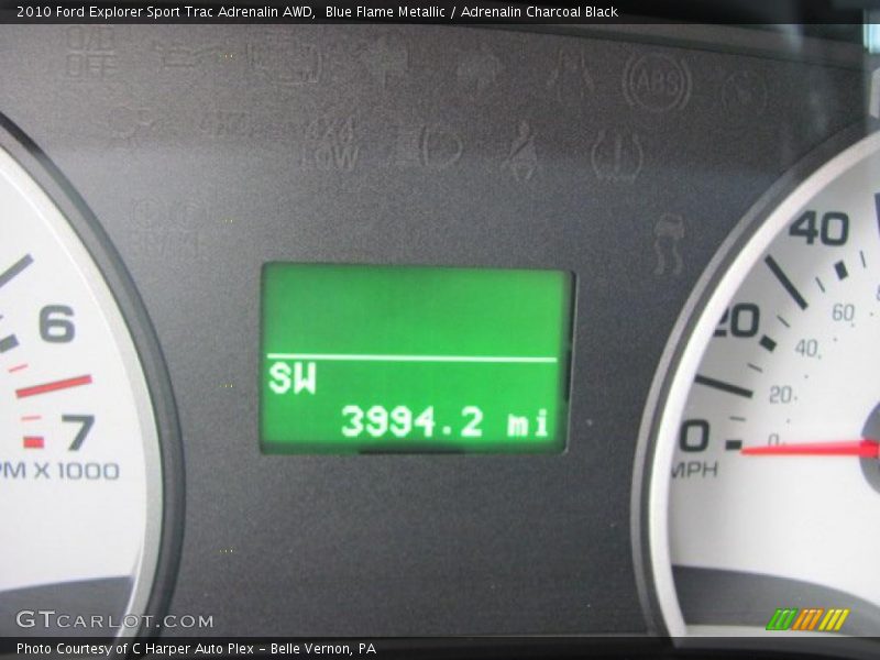Blue Flame Metallic / Adrenalin Charcoal Black 2010 Ford Explorer Sport Trac Adrenalin AWD