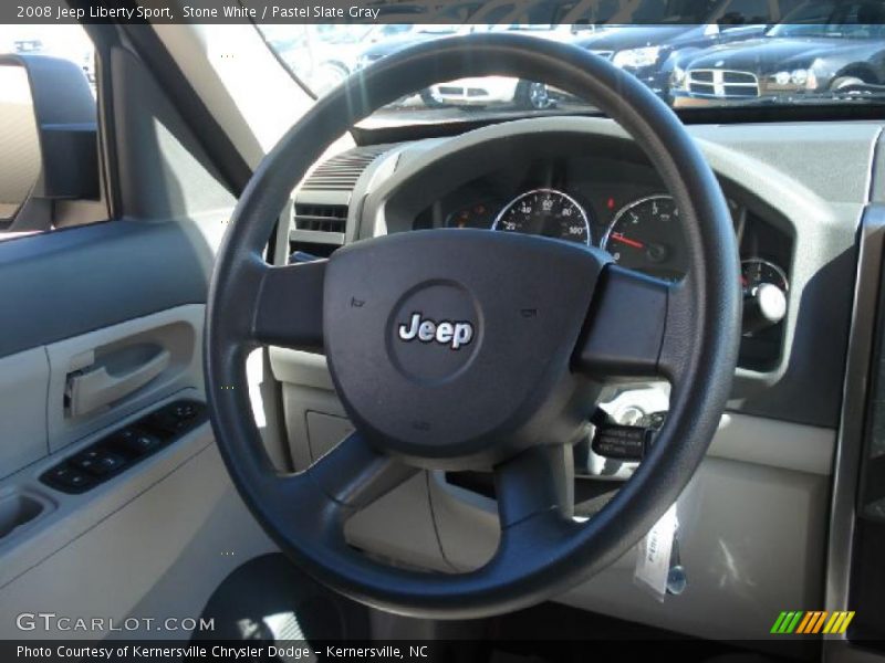 Stone White / Pastel Slate Gray 2008 Jeep Liberty Sport