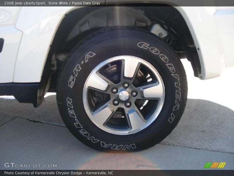 Stone White / Pastel Slate Gray 2008 Jeep Liberty Sport