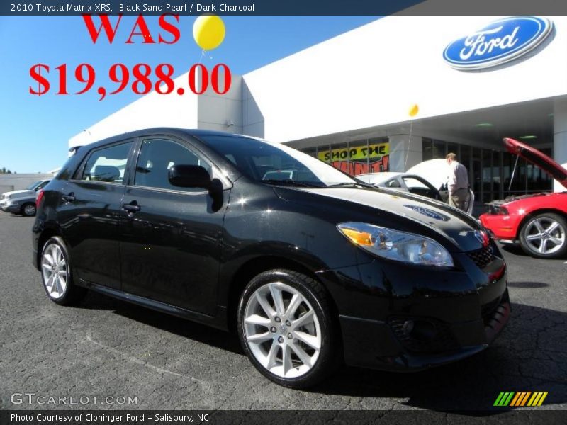 Black Sand Pearl / Dark Charcoal 2010 Toyota Matrix XRS