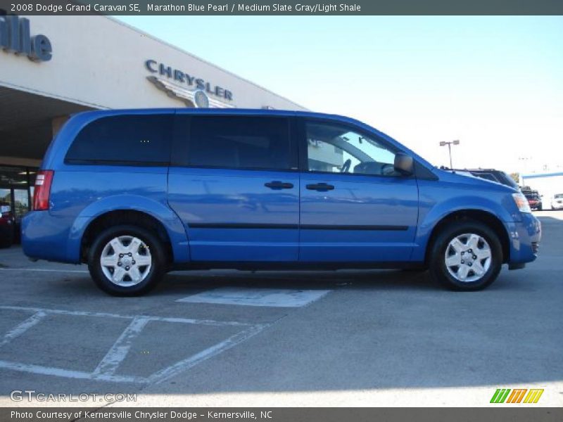Marathon Blue Pearl / Medium Slate Gray/Light Shale 2008 Dodge Grand Caravan SE