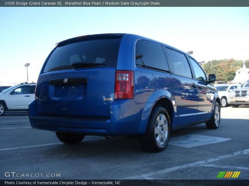 Marathon Blue Pearl / Medium Slate Gray/Light Shale 2008 Dodge Grand Caravan SE