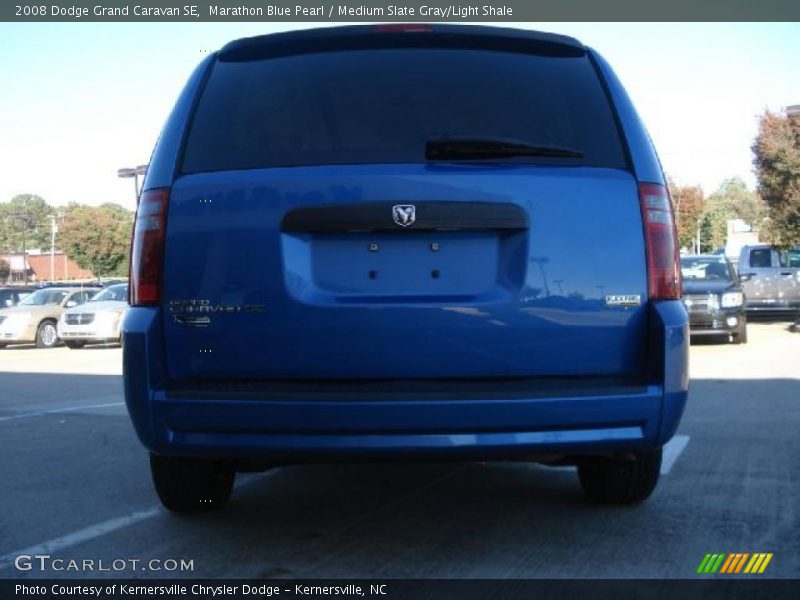 Marathon Blue Pearl / Medium Slate Gray/Light Shale 2008 Dodge Grand Caravan SE
