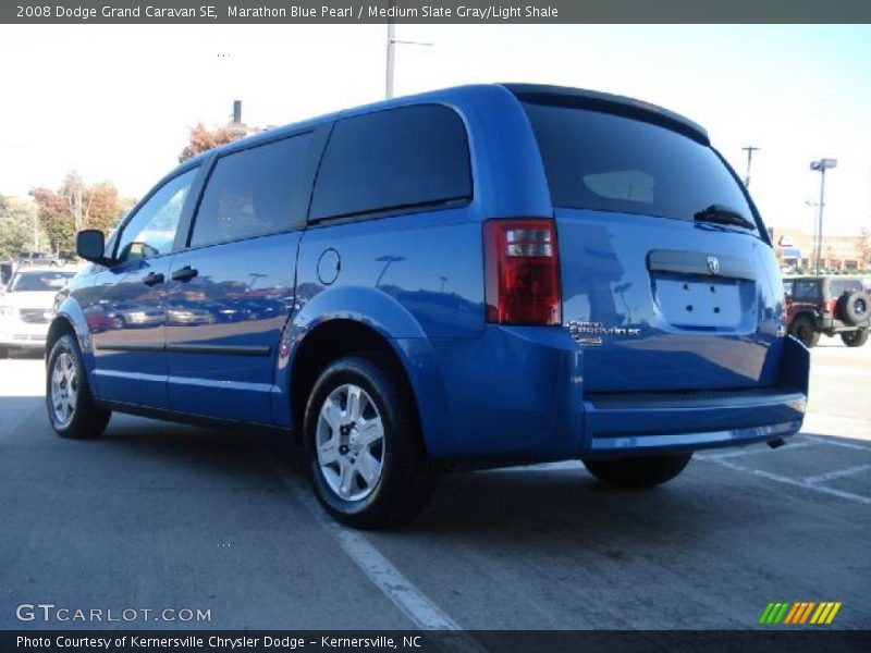 Marathon Blue Pearl / Medium Slate Gray/Light Shale 2008 Dodge Grand Caravan SE