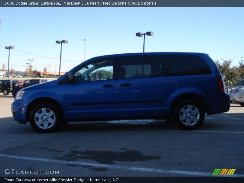 Marathon Blue Pearl / Medium Slate Gray/Light Shale 2008 Dodge Grand Caravan SE