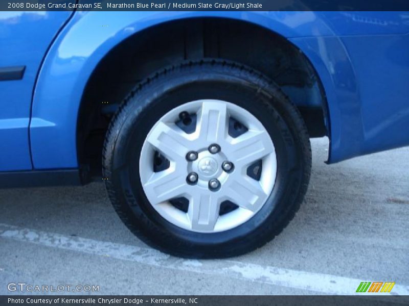 Marathon Blue Pearl / Medium Slate Gray/Light Shale 2008 Dodge Grand Caravan SE