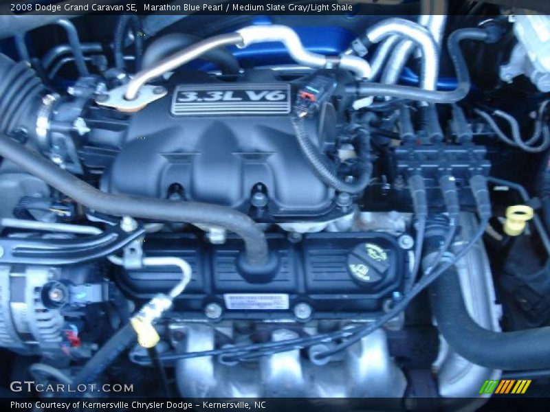 Marathon Blue Pearl / Medium Slate Gray/Light Shale 2008 Dodge Grand Caravan SE