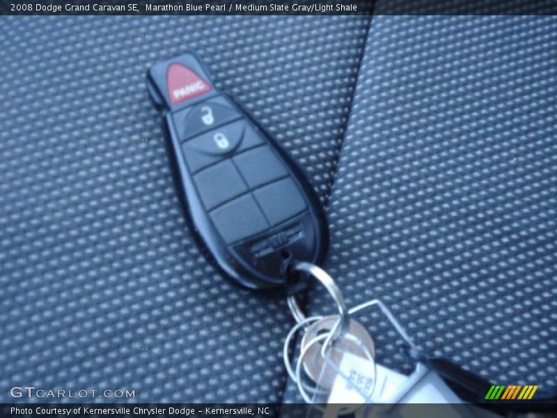 Marathon Blue Pearl / Medium Slate Gray/Light Shale 2008 Dodge Grand Caravan SE
