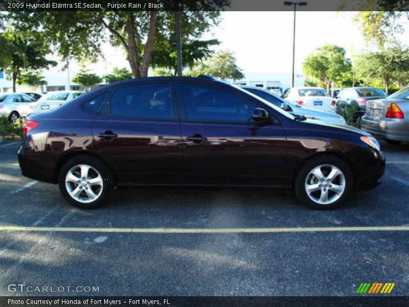 Purple Rain / Black 2009 Hyundai Elantra SE Sedan