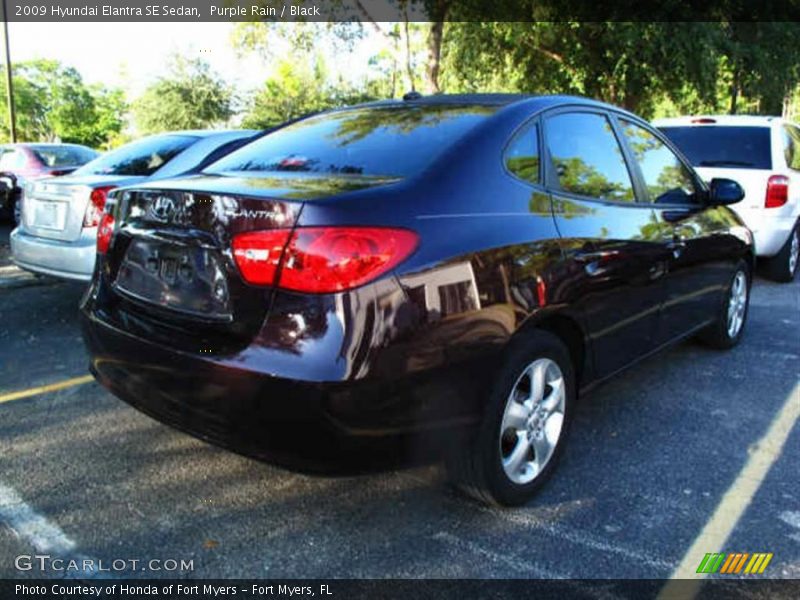 Purple Rain / Black 2009 Hyundai Elantra SE Sedan
