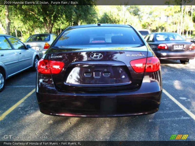 Purple Rain / Black 2009 Hyundai Elantra SE Sedan