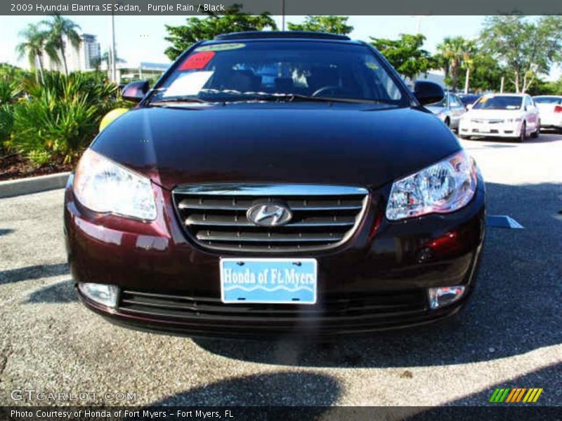 Purple Rain / Black 2009 Hyundai Elantra SE Sedan