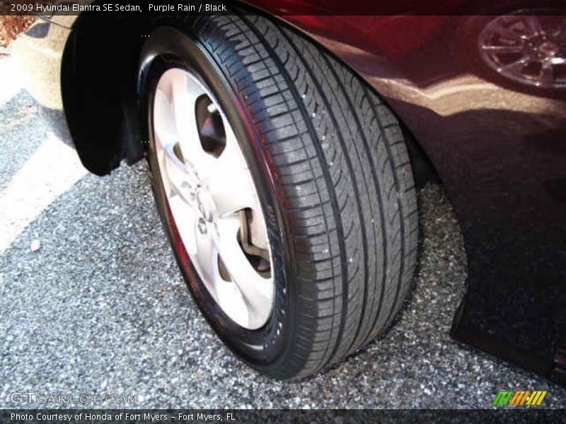 Purple Rain / Black 2009 Hyundai Elantra SE Sedan