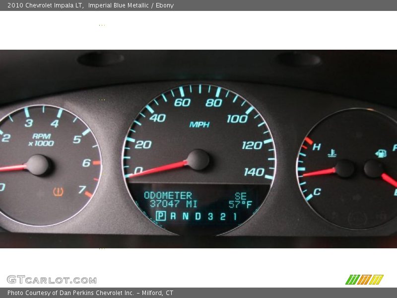 Imperial Blue Metallic / Ebony 2010 Chevrolet Impala LT