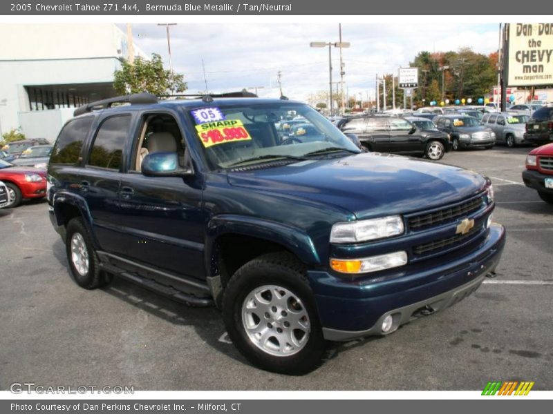 Bermuda Blue Metallic / Tan/Neutral 2005 Chevrolet Tahoe Z71 4x4
