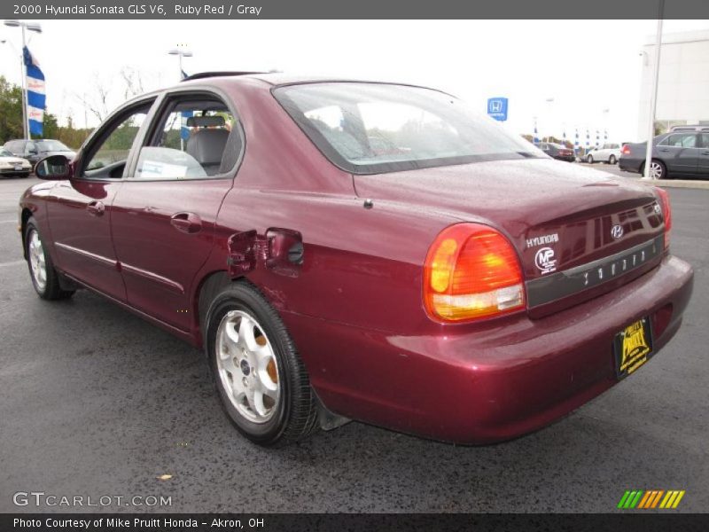 Ruby Red / Gray 2000 Hyundai Sonata GLS V6