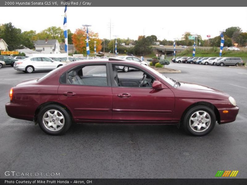 Ruby Red / Gray 2000 Hyundai Sonata GLS V6