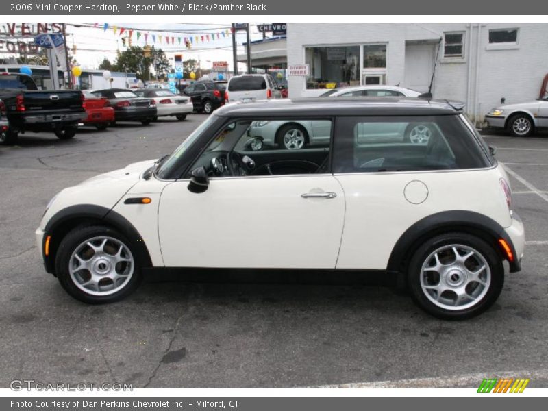 Pepper White / Black/Panther Black 2006 Mini Cooper Hardtop