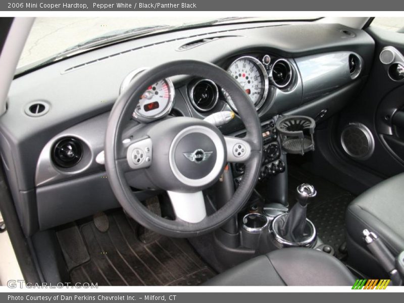 Pepper White / Black/Panther Black 2006 Mini Cooper Hardtop