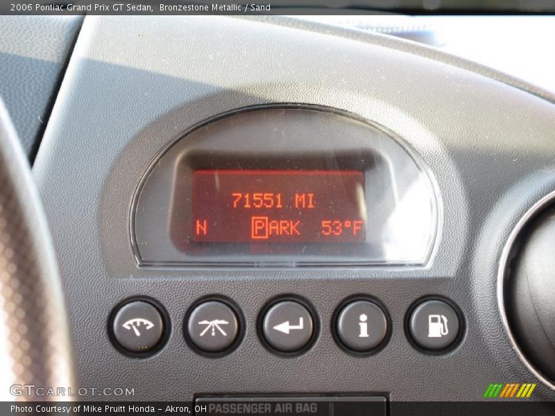 Bronzestone Metallic / Sand 2006 Pontiac Grand Prix GT Sedan